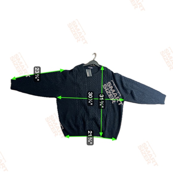 NWT Roundtree & Yorke 4X 4XL Navy Wool Blend Fisherman Style Sweater - Picture 5 of 7